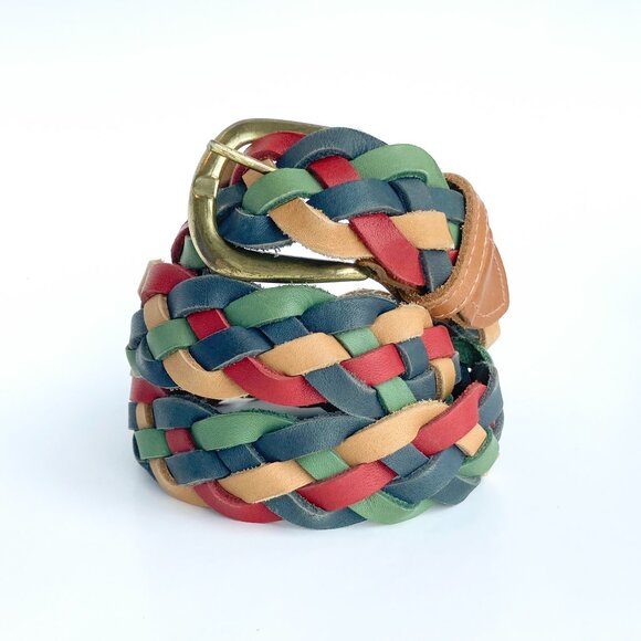 The Limited Leather Color Braid Belt - Picture 1 of 8